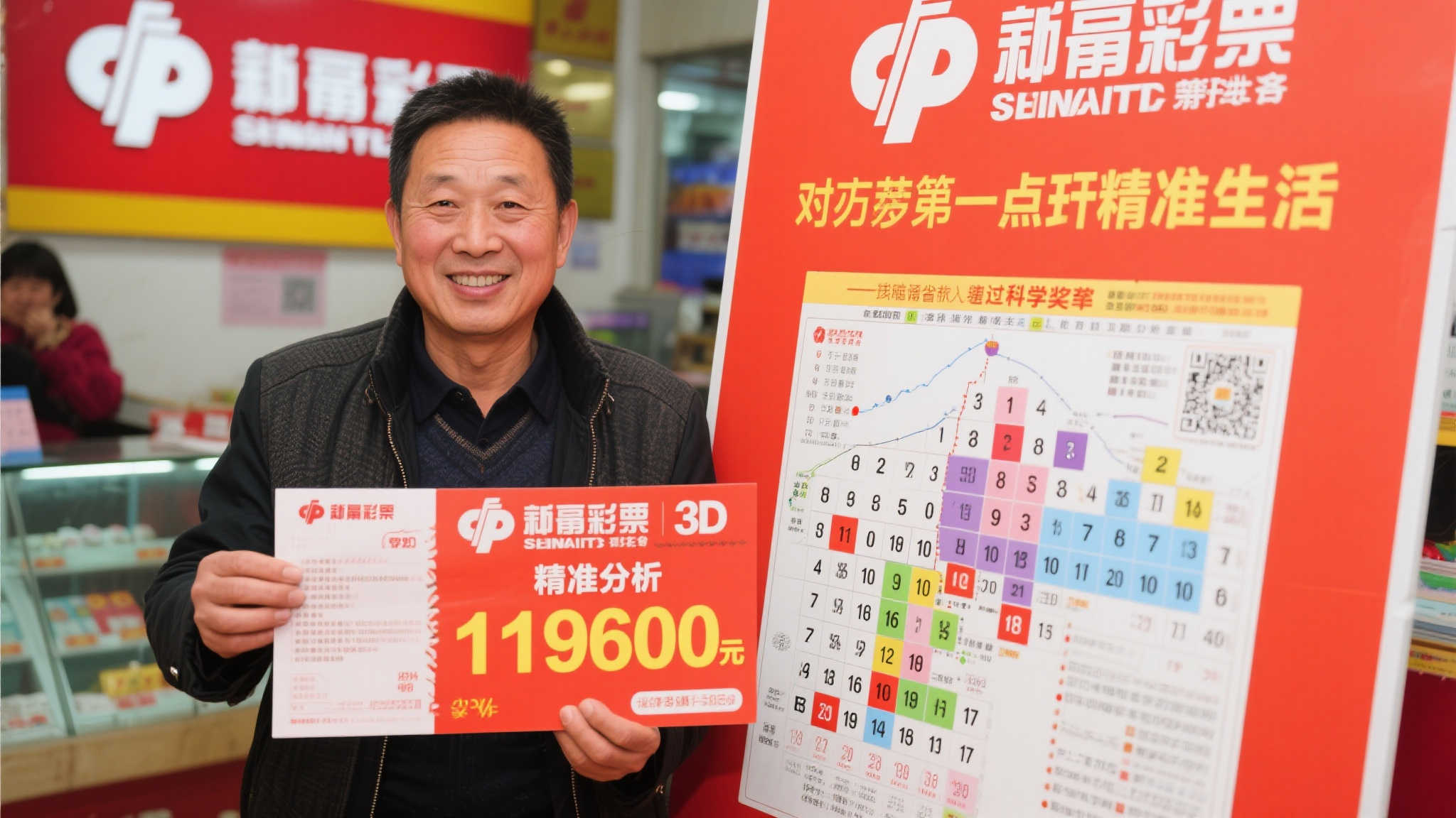 彩民喜中福彩3D大奖11.96万元 闲暇之余热衷钻研分布图