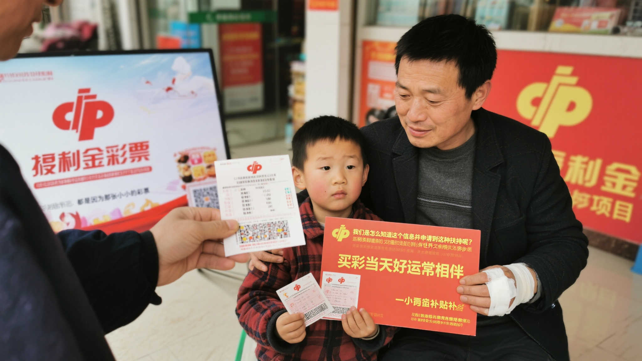 善行福彩 情满山城,共筑百姓公益梦 小王是一位年轻父亲,由于工伤导致失去工作