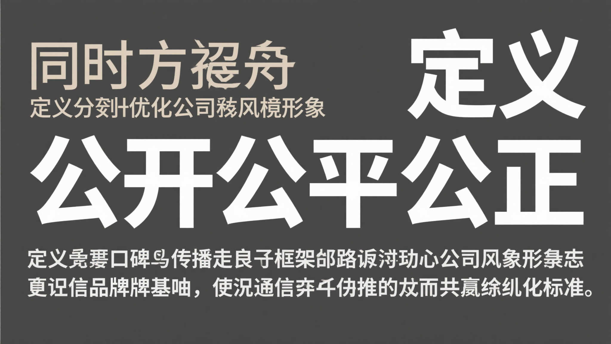 与此同时，“公开公平公正”定义将进一步优