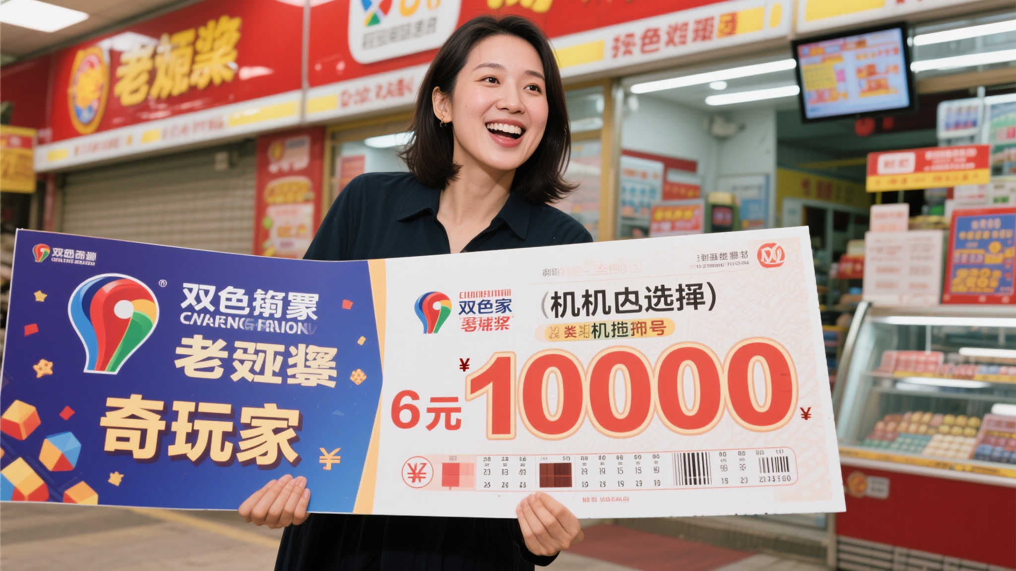 6元机选成就千万大奖的奇迹
这位女子并