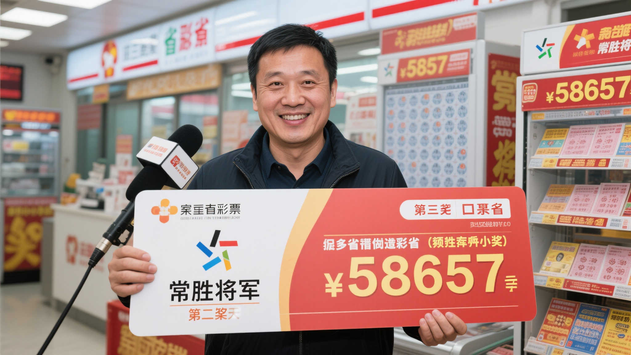 男子喜中5865万彩票巨奖，坦言近期频频中奖急忙兑现