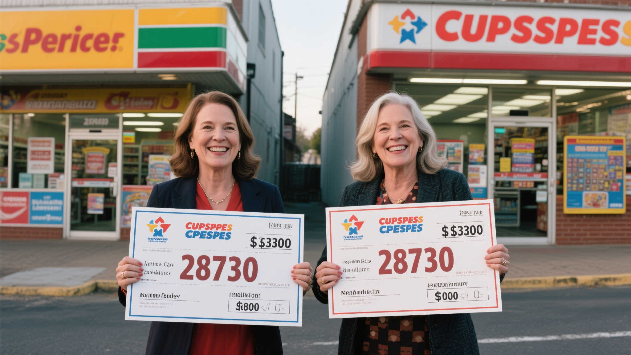 两位陌生女士同天各中2873万大奖，购彩点仅隔500米