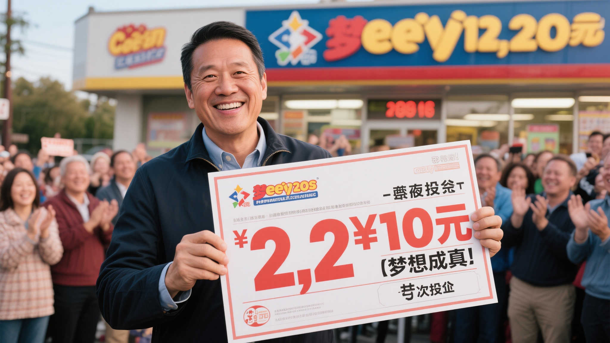 男子豪掷10万喜中快乐8彩票2.2亿：每周购彩3-4次