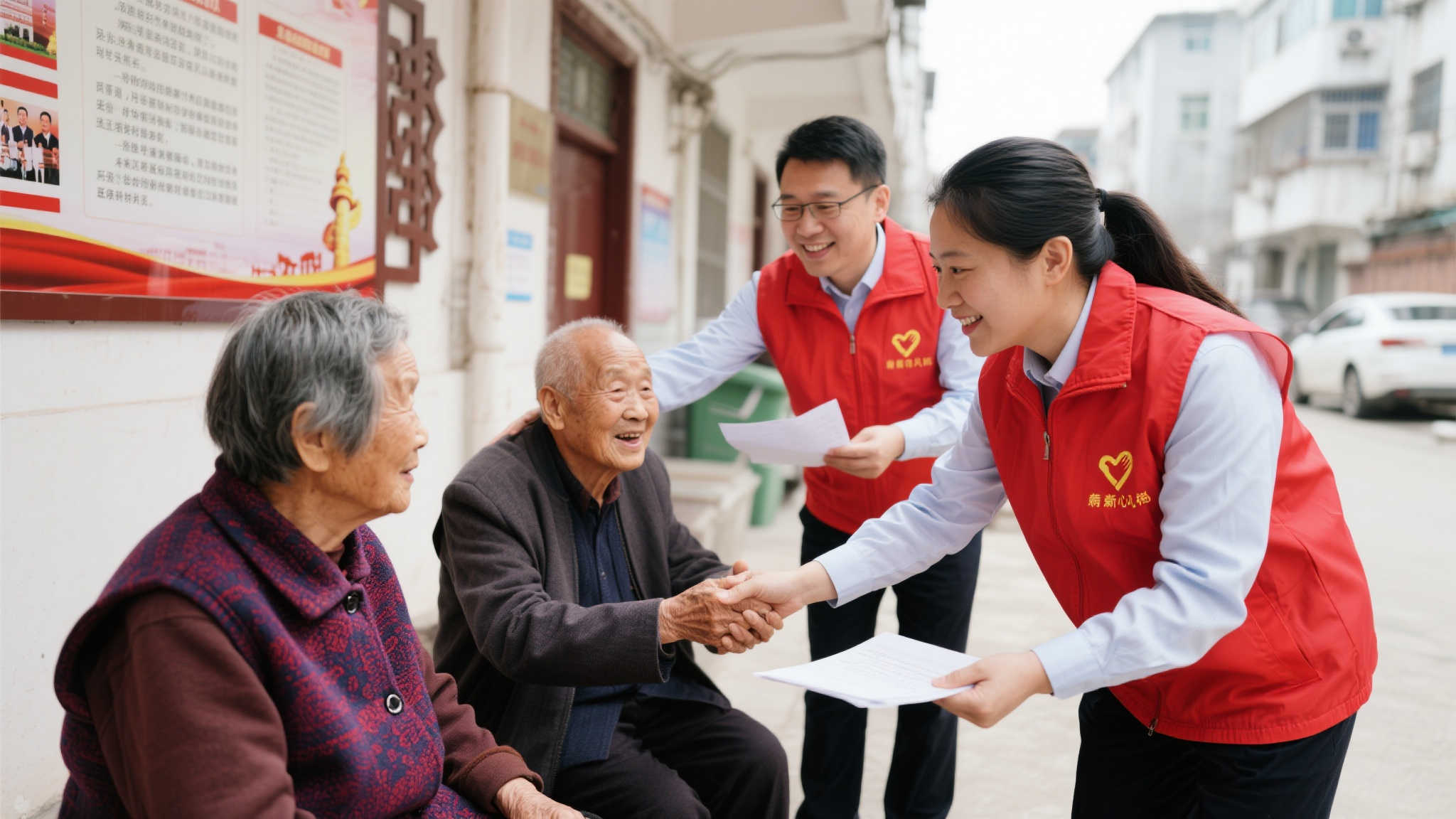 例如，当地政府鼓励各类机关单位员工参与到