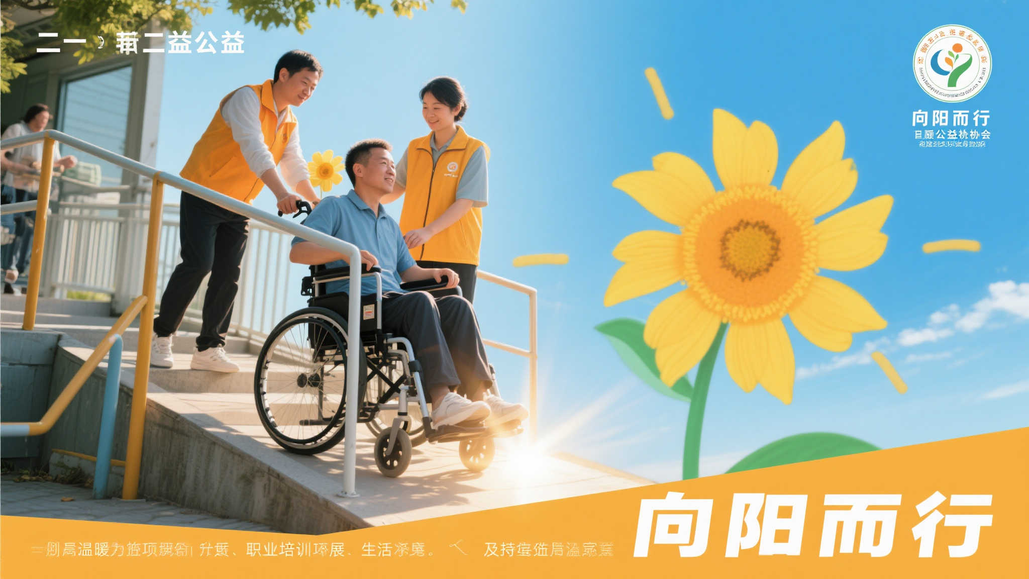 残而不废逐梦彩，迎光向阳益路行