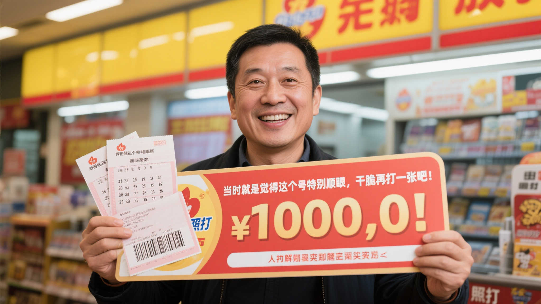 男子凭自选号中体彩千万大奖 直觉准再买一张票